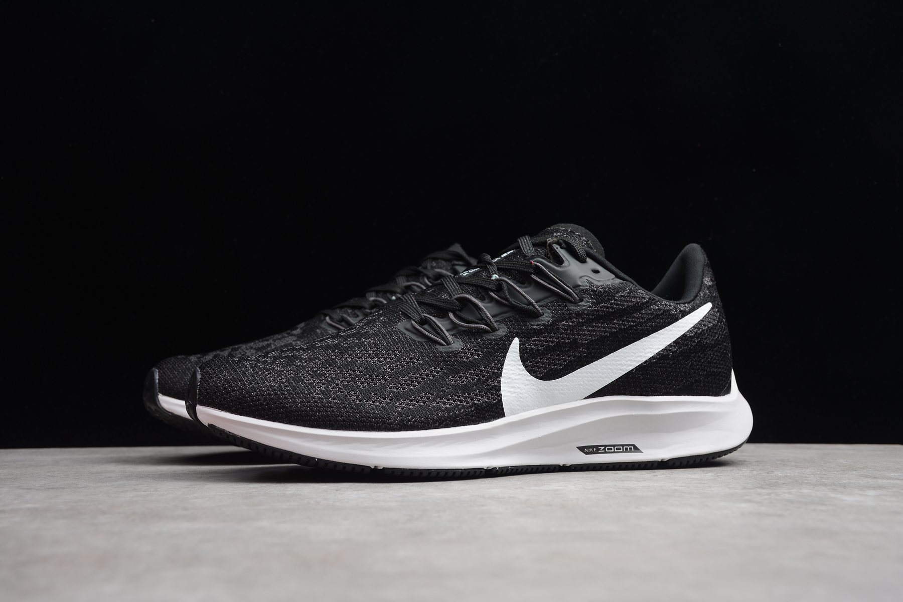 Men Nike Air Zoom PEGASUS 36 Shield Black White Running Shoes